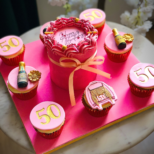 Mini Birthday Celebration Cake & Cupcakes – Chic & Personalised