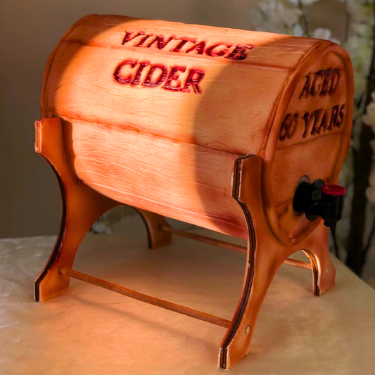 Pouring Beer Barrel Cake
