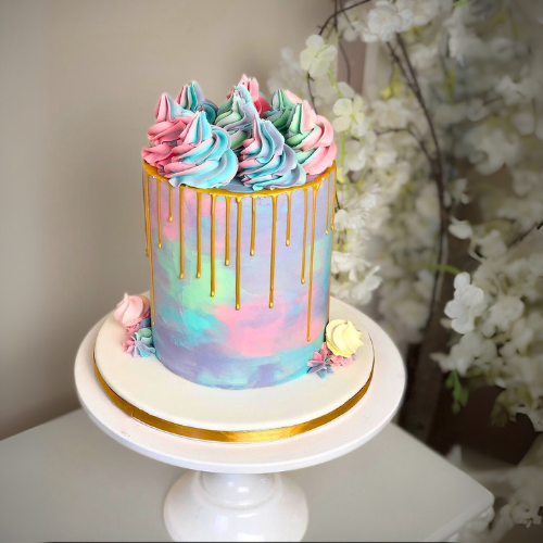 Pastel Drip Cake